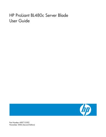 hp bl480c pdf manual